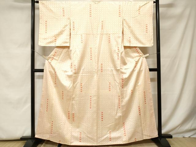 平和屋着物■上質な小紋　幾何学扇面文　正絹　逸品　CABF9986ev