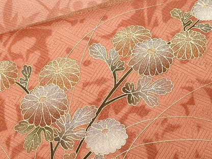 平和屋着物■訪問着　刺繍　枝花文　花車文　暈し染め　金彩　正絹　逸品　CABF9987ev