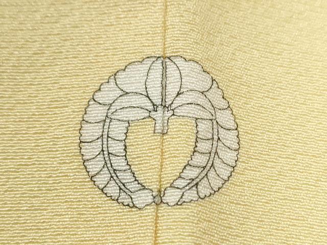 平和屋着物●上質な色無地　万葉の心　堅牢染　淡黄色　反端付き　正絹　逸品　CABG0001yc