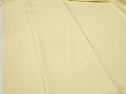 平和屋着物●上質な色無地　万葉の心　堅牢染　淡黄色　反端付き　正絹　逸品　CABG0001yc