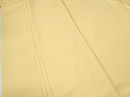 平和屋着物●上質な色無地　伊と幸　卵色　反端付き　正絹　逸品　未使用　CABG0004yc