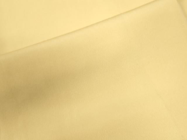 平和屋着物●上質な色無地　伊と幸　卵色　反端付き　正絹　逸品　未使用　CABG0004yc
