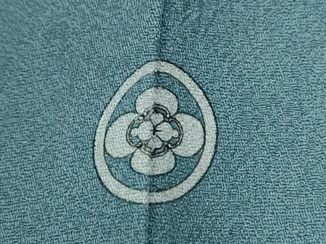 平和屋着物●伝統工芸士　伊藤華山　色無地　花地紋　舛花色　反端付き　正絹　逸品　CABG0005yc