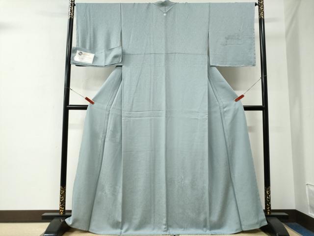 平和屋着物●中国三大刺繍　スワトウ刺繍　総刺繍　無地絵羽訪問着　文箱花文　秘色色　反端付き　正絹　逸品　未使用　CABG0008yc