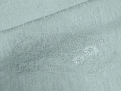 平和屋着物●中国三大刺繍　スワトウ刺繍　総刺繍　無地絵羽訪問着　文箱花文　秘色色　反端付き　正絹　逸品　未使用　CABG0008yc