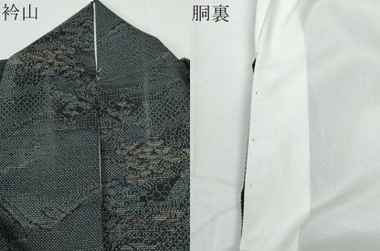 平和屋着物●洗える最高級着物　＜英＞はなぶさ謹製　小紋　遠山風景文　CABG0012yc