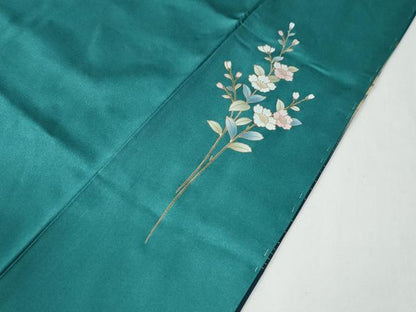 平和屋着物●訪問着　立波草花文　暈し染め　金彩　ロング丈　正絹　逸品　未使用　CABG0022yc