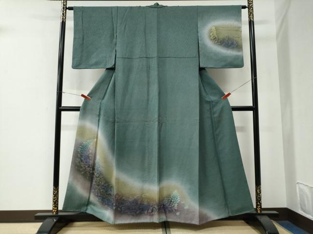 平和屋着物●訪問着　舞花弁　暈し染め　金彩　正絹　逸品　CABG0023yc