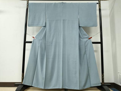 平和屋着物●上質な色無地　浅縹色　正絹　逸品　CABG0024yc