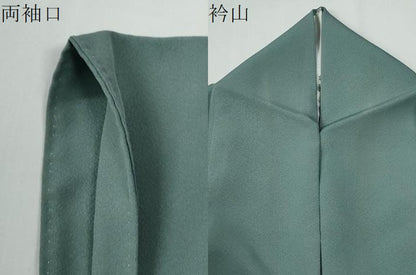 平和屋着物●上質な色無地　千草色　正絹　逸品　CABG0025yc