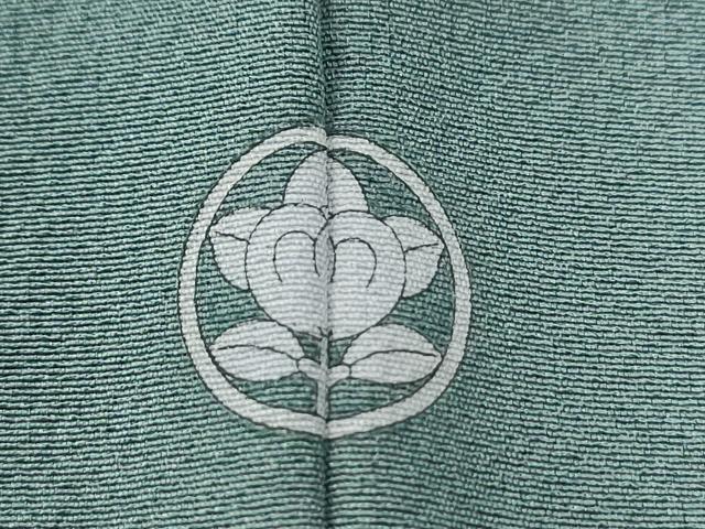 平和屋着物●上質な色無地　千草色　正絹　逸品　CABG0025yc