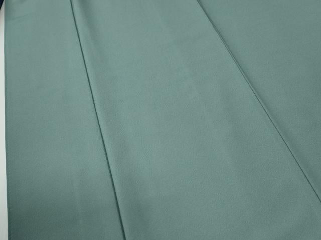 平和屋着物●上質な色無地　千草色　正絹　逸品　CABG0025yc