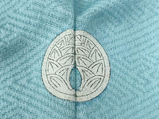 平和屋着物●上質な小紋　作家物　総刺繍　紗綾形菊文　正絹　逸品　未使用　CABG0027yc