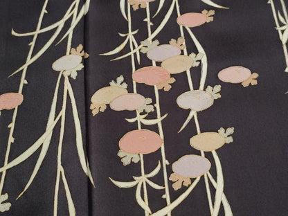 平和屋着物●訪問着　刺繍　万寿菊　金彩　正絹　逸品　CABG0030yc