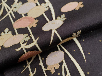平和屋着物●訪問着　刺繍　万寿菊　金彩　正絹　逸品　CABG0030yc