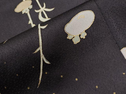 平和屋着物●訪問着　刺繍　万寿菊　金彩　正絹　逸品　CABG0030yc