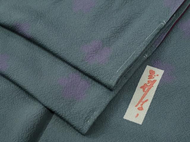 平和屋着物●世界的人形師　辻村寿三郎　ジュサブロー　小紋　舞花文　正絹　逸品　未使用　CABG0036yc