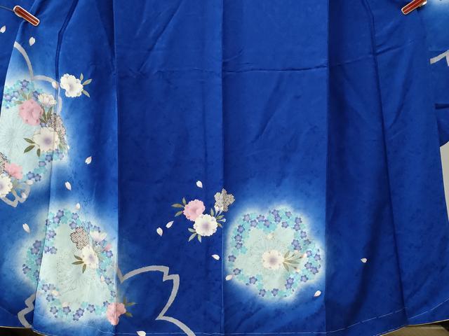 平和屋着物●豪華振袖　舞桜文　ラメ糸　蛍暈し　金彩　正絹　逸品　未使用　CABG0037yc