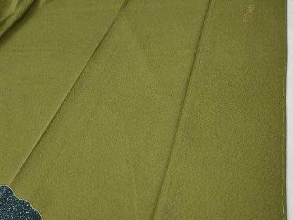 平和屋着物●染色の魔術師　染乃座・大久保玄才　そめのざ玄才　訪問着　色紙吉祥花文　金彩　正絹　逸品　未使用　CABG0040yc