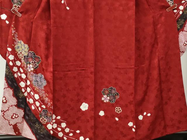 平和屋着物●豪華振袖　駒刺繍　絞り　舞桜文　金彩　やまと誂製　正絹　逸品　未使用　CABG0044yc