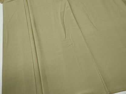 平和屋着物●上質な色無地　青朽葉色　正絹　逸品　未使用　CABG0049yc