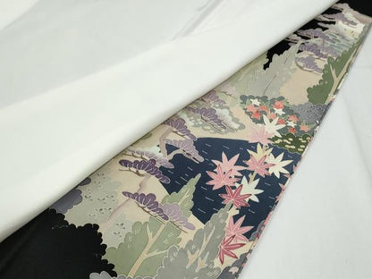 平和屋着物●本加賀友禅作家　西川健一　黒留袖　樹林風景文　正絹　逸品　未使用　CABG0057yc