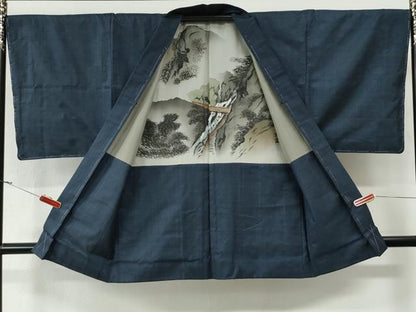 平和屋着物●男性　本場大島紬　アンサンブル　100亀甲　総詰め　正絹　逸品　未使用　CABG0059yc
