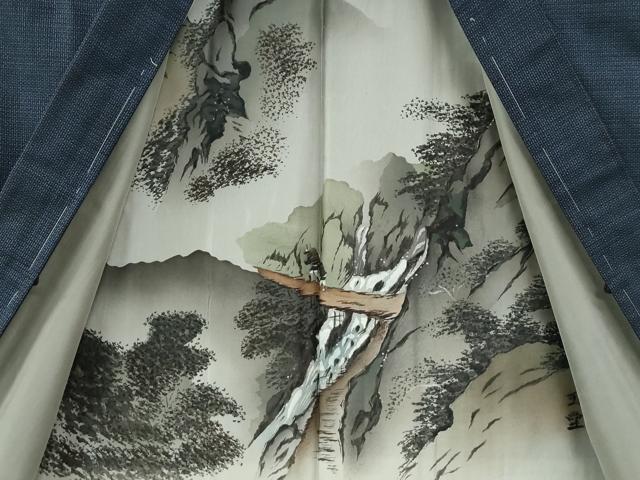 平和屋着物●男性　本場大島紬　アンサンブル　100亀甲　総詰め　正絹　逸品　未使用　CABG0059yc