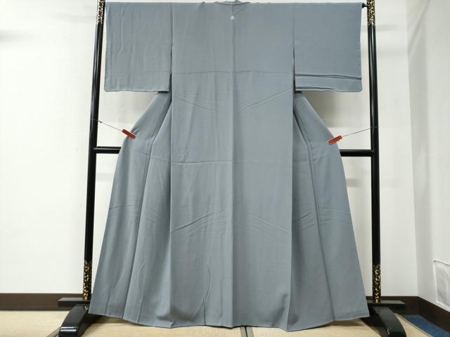 平和屋着物●上質な色無地　錫色　正絹　逸品　未使用　CABG0062yc
