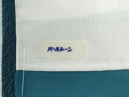 平和屋着物●染色作家　草野一騎監修　色無地　納戸色　正絹　逸品　未使用　CABG0065yc
