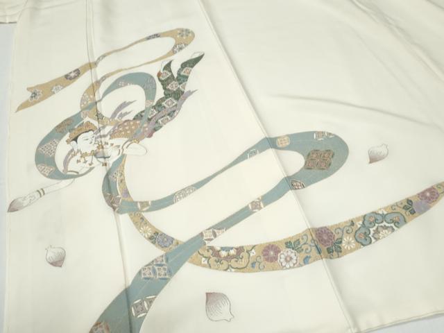 平和屋着物●豪華色留袖　寿光織　天女　金糸　ますいわ屋扱い　正絹　逸品　未使用　CABG0068yc