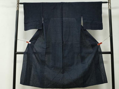 平和屋着物●久留米絣　単衣　蚊絣　綿　逸品　CABG0074yc