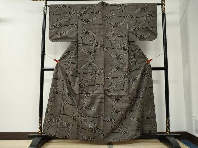 平和屋着物●本場大島紬　7マルキ　花唐草文　正絹　逸品　未使用　CABG0076yc