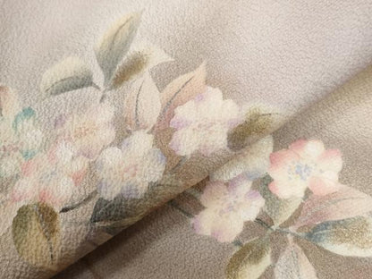 平和屋着物●染色作家　草野一騎　訪問着　枝花文　暈し染め　正絹　逸品　CABG0077yc
