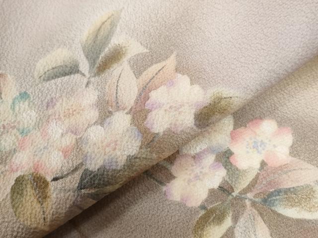 平和屋着物●染色作家　草野一騎　訪問着　枝花文　暈し染め　正絹　逸品　CABG0077yc