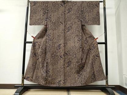 平和屋着物●上質な小紋　吉祥草花文　正絹　逸品　未使用　CABG0080yc