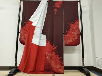 平和屋着物●豪華振袖　乱菊枝菊文　金彩　正絹　逸品　CABG0083yc