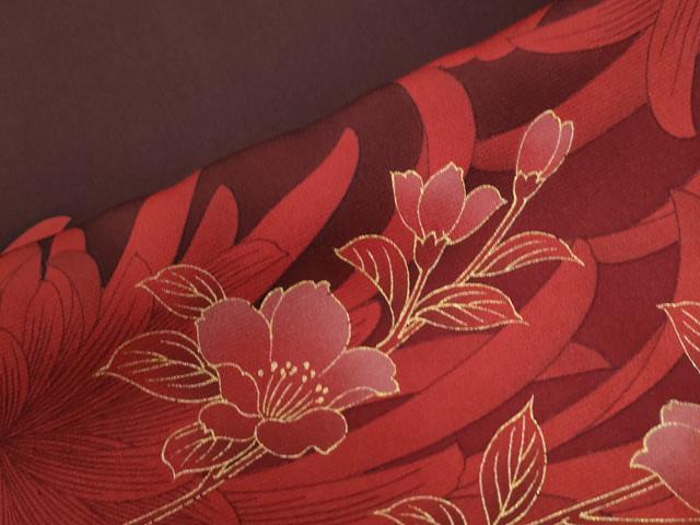 平和屋着物●豪華振袖　乱菊枝菊文　金彩　正絹　逸品　CABG0083yc