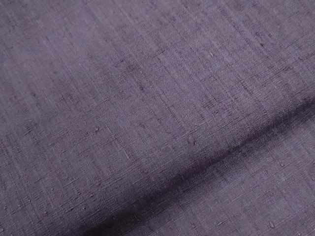 平和屋着物●結城紬　色無地　古代紫色　証紙付き　正絹　逸品　CABG0085yc