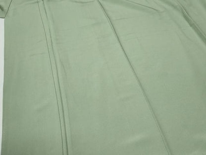 平和屋着物●上質な色無地　作家物　茶渋染　裏葉柳色　反端付き　正絹　逸品　CABG0086yc