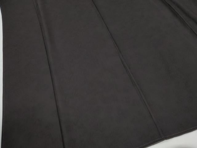 平和屋着物●上質な色無地　作家物　お多福地紋　黒鳶色　正絹　逸品　CABG0089yc