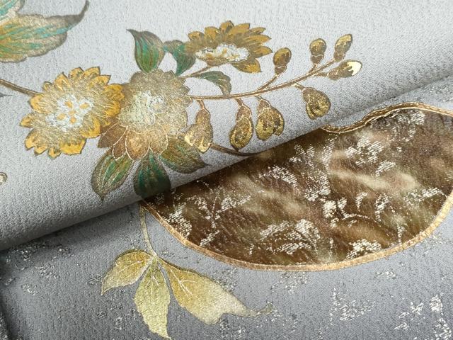 平和屋着物●訪問着　刺繍　鳳凰枝花文　暈し染め　金銀彩　やまと誂製　正絹　逸品　未使用　CABG0091yc