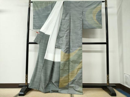 平和屋着物●訪問着　本場染大島紬　吉祥文　正絹　逸品　CABG0092yc