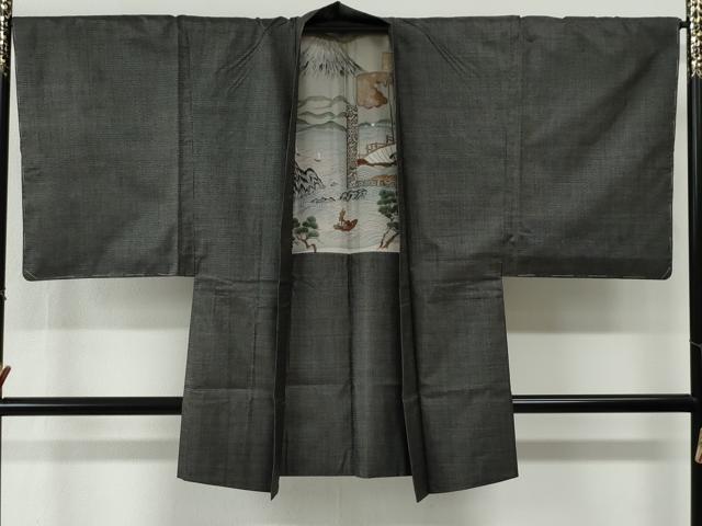 平和屋着物●男性　本場大島紬　アンサンブル　100亀甲　総詰め　正絹　逸品　未使用　CABG0097yc