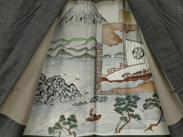 平和屋着物●男性　本場大島紬　アンサンブル　100亀甲　総詰め　正絹　逸品　未使用　CABG0097yc