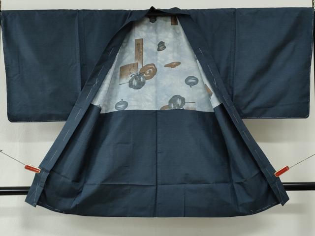 平和屋着物●男性　本場大島紬　アンサンブル　100亀甲　総詰め　正絹　逸品　未使用　CABG0098yc