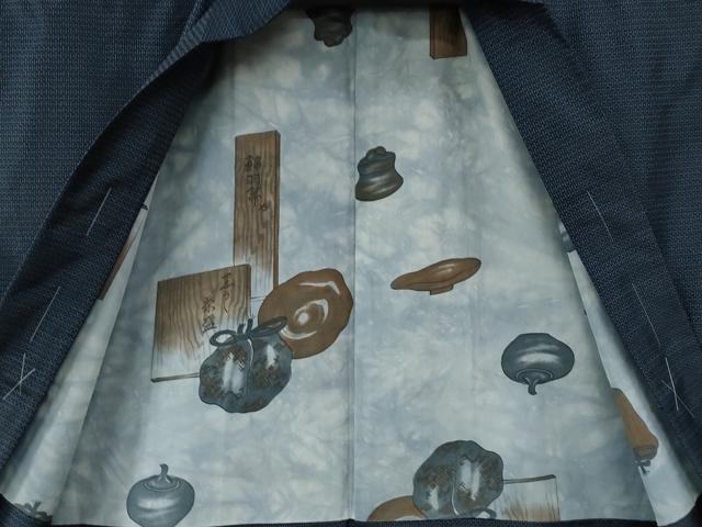 平和屋着物●男性　本場大島紬　アンサンブル　100亀甲　総詰め　正絹　逸品　未使用　CABG0098yc