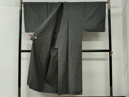 平和屋着物●男性　本場大島紬　アンサンブル　格子　正絹　逸品　CABG0099yc
