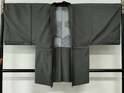 平和屋着物●男性　本場大島紬　アンサンブル　格子　正絹　逸品　CABG0099yc