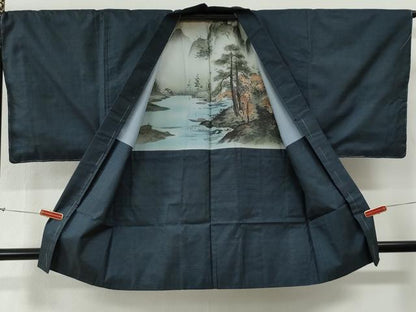 平和屋着物●男性　本場大島紬　アンサンブル　100亀甲　総詰め　正絹　逸品　未使用　CABG0100yc
